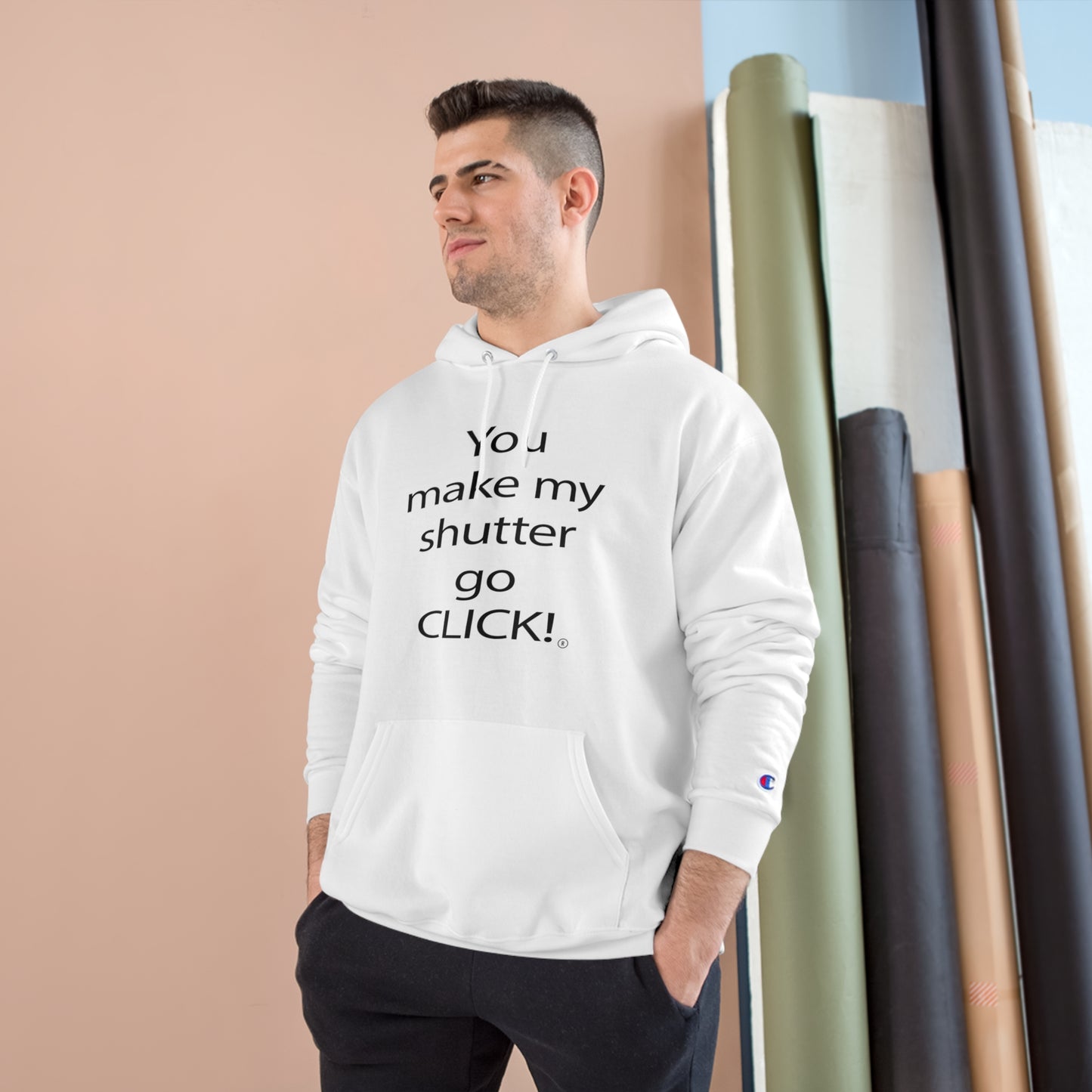 You make my shutter go CLICK! Champion Hoodie