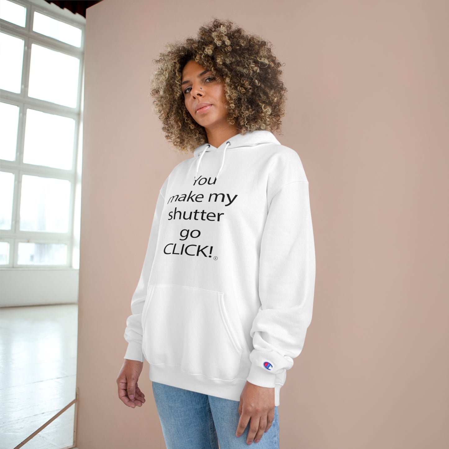 You make my shutter go CLICK! Champion Hoodie